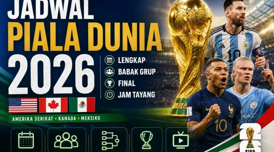 Jadwal Piala Dunia 2026 Lengkap: Babak Grup Sampai Final, Venue & Jam Tayang WIB