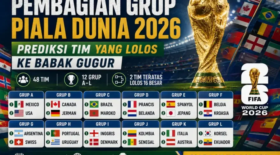 Pembagian Grup Piala Dunia 2026: Intip Prediksi Tim yang Lolos ke Babak Gugur